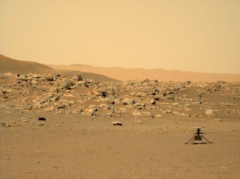 NASA's Mars <em>Ingenuity</em> helicopter has been flying across the red planet for more than a year.