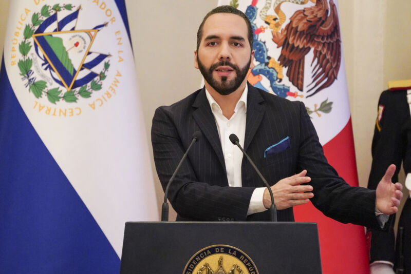 Nayib Bukele, president of El Salvador.