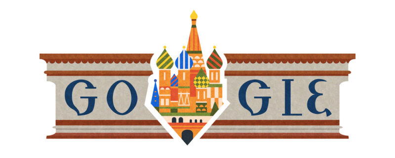 The Google doodle for Russia National Day 2016.