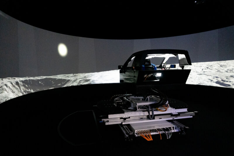 Obviously when we say we've driven GM's new Lunar Vehicle we mean we've driven it in the simulator in Milford, Michigan.