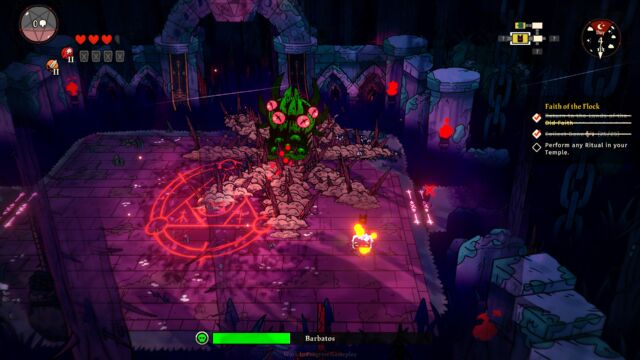 You know the boss-battling drill—avoid ranged and melee attacks while countering with your own. So far, the demonic beasts we've battled in <em>Cult of the Lamb</em> strike a solid balance between hand-drawn frames of animation and stretchy vector effects.