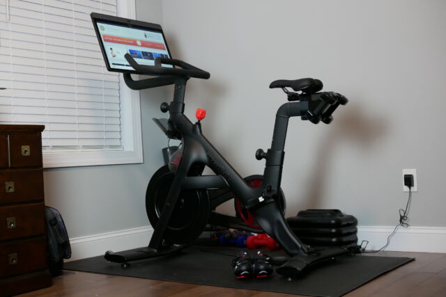 The Peloton Bike+ is a cool machine with its matte black finish and red details.  It is also exceptionally well built.