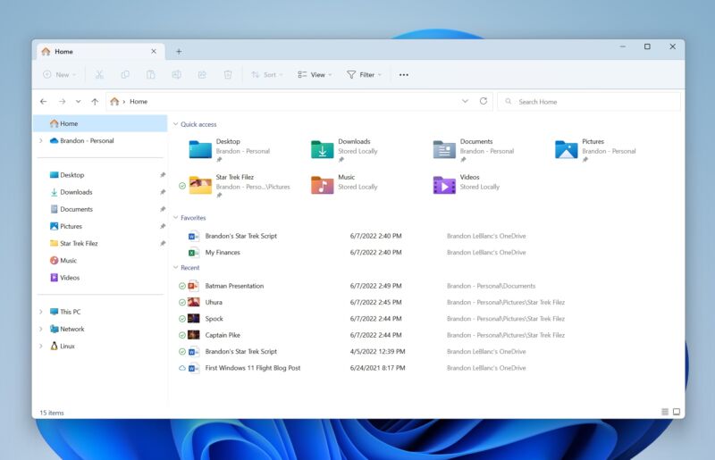 Microsoft está probando el diseño actualizado del Explorador de archivos con pestañas de Windows 11