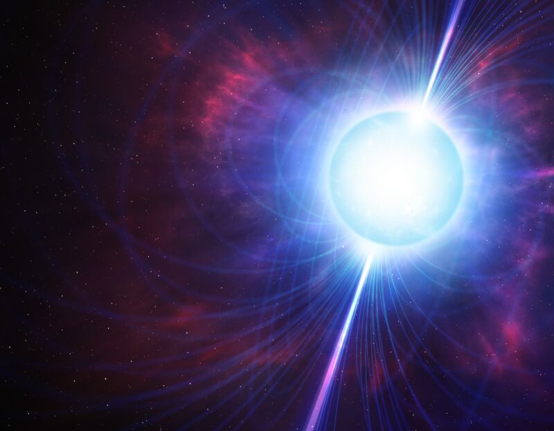 Artist's conception of a magnetar.