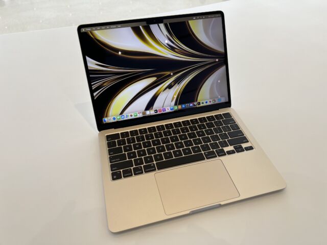 The screen on Apple's new MacBook Air.