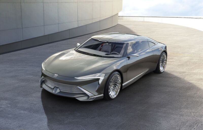 Buick Wildcat EV concept front three-quarter.