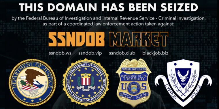 Los federales confiscan el mercado SSNDOB que enumeraba datos personales de 24 millones de personas