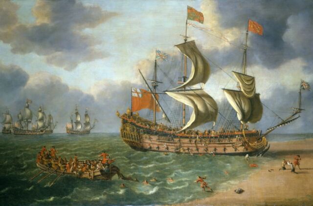 Sinking of the <em>Gloucester</em> in 1682.