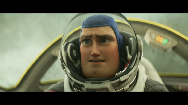 This Buzz Lightyear is supposed to be the "real-life" version of the character, which the real-life humans in <em>Toy Story</em> saw before buying the cuter toy version of the Buzz character. Still with me? Yes, this week's new Pixar film is weird.