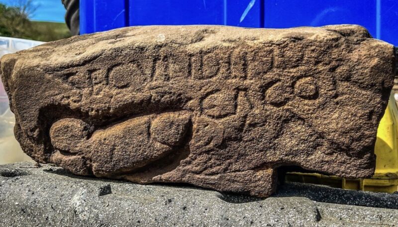 Archaeologists found a crude graffiti drawing of a penis accompanied by a personal insult at the ancient Roman fort Vindolanda.