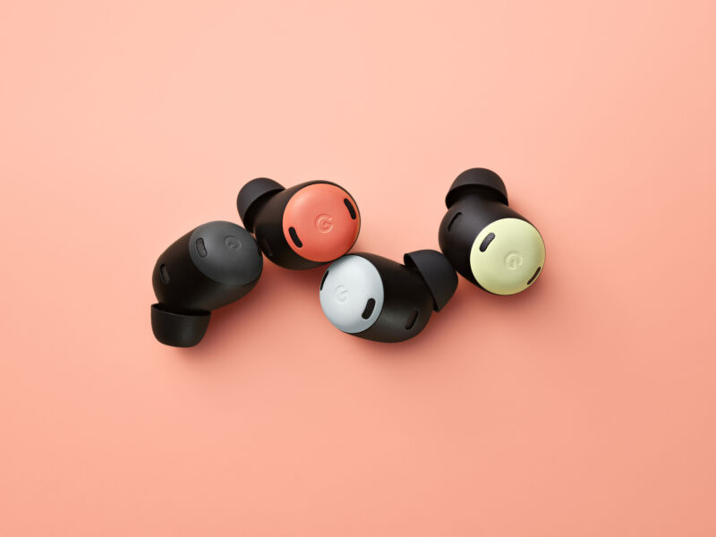 All four new color variants of Google's Pixel Buds Pro.