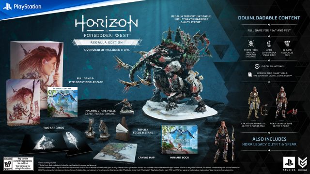 Pour 229 $, ce forfait <em>Horizon< / em> comprenait de nombreux objets de collection physiques, mais pas de disque physique.