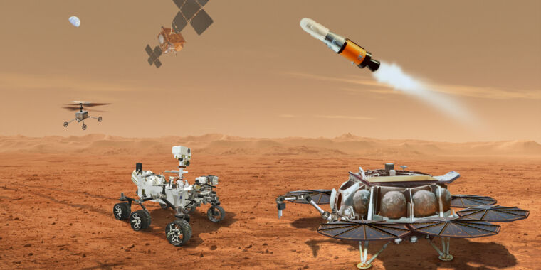 Hodnocení NASA plánuje vrátit vzorek Marsu pro použití vrtulníků