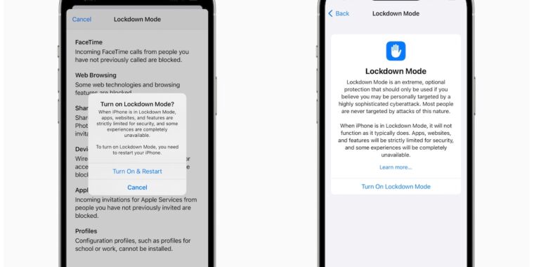 Why Lockdown mode from Apple is one of the coolest security ideas ever – Ars Technica