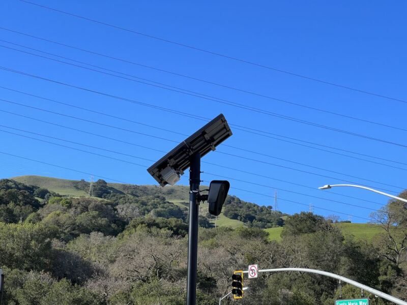A license plate reader in California.