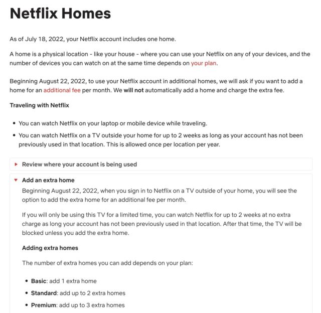 netflix homes Netflix adds “extra home” fee, will block usage in other homes if you don’t pay