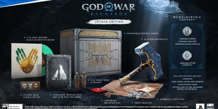God of War Ragnarok-bundels bevatten Steelbook-hoesjes zonder schijven erin