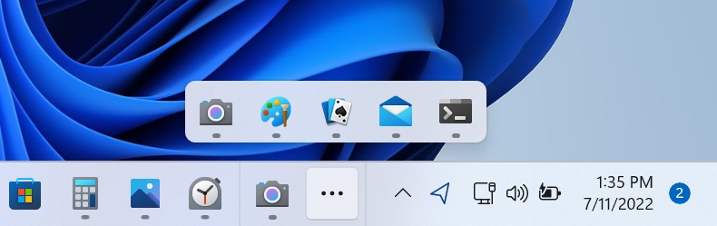 Windows 11's new taskbar overflow feature will handle things better when you have too many onscreen icons.