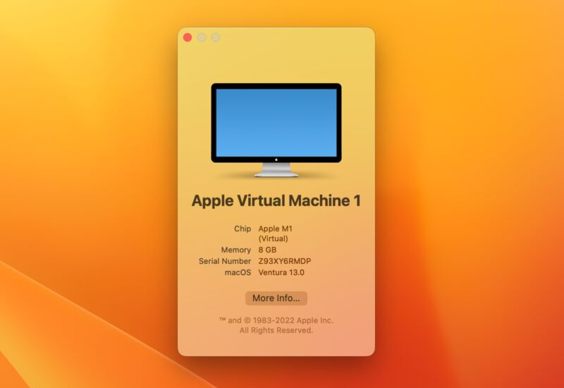 Virtualizing macOS versions like the Ventura beta is a good way to experiment without blowing away your main OS install. 