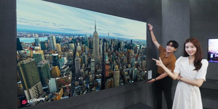 LG’s 97-inch vibrating OLED TV claims to offer 5.1 audio without speakers - Ars Technica