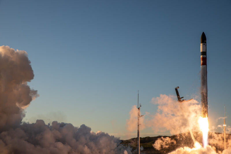 An Electron rocket launches a mission for the US National Reconnaissance Office on August 4, 2022.