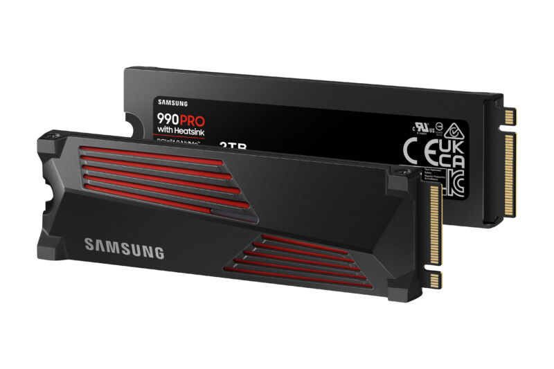 Samsung's newly announced 990 PRO with Heatsink SSD. 