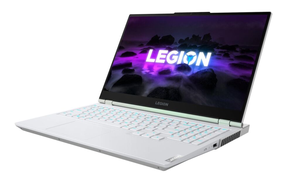 The segmented letter "O" appears in marketing materials and printed on the lids of Lenovo's Legion laptops.