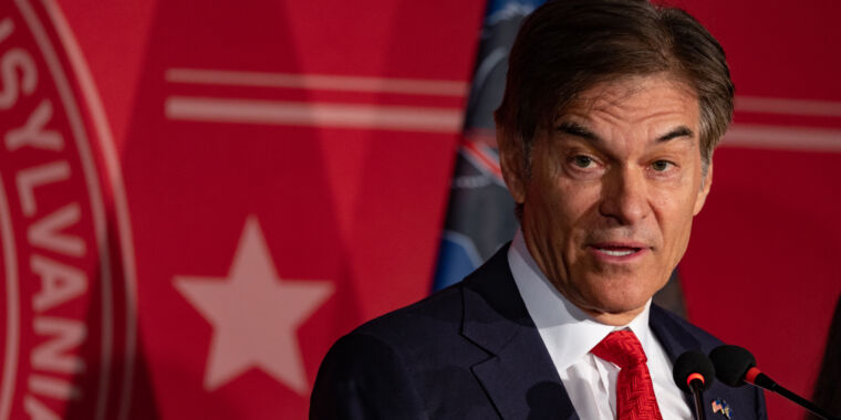 Dr. Oz emailed Trump admin. to push notoriously useless COVID treatment