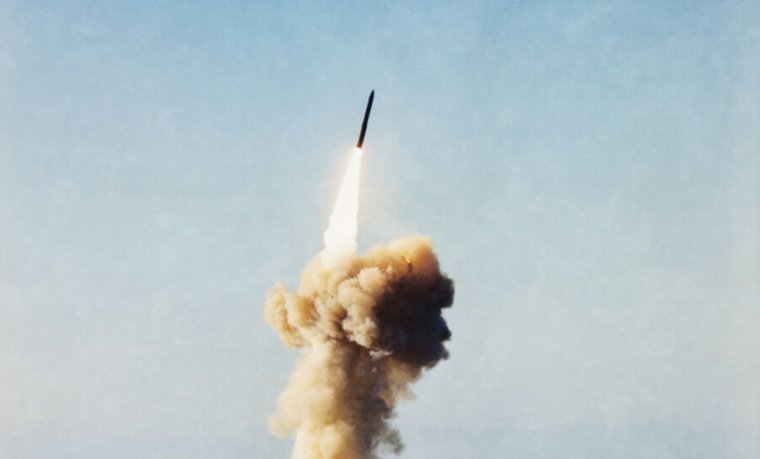 This old file photo shows a Minuteman III rocket being launched from California.