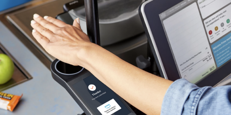 Amazon begins large-scale rollout of palm print-based payments