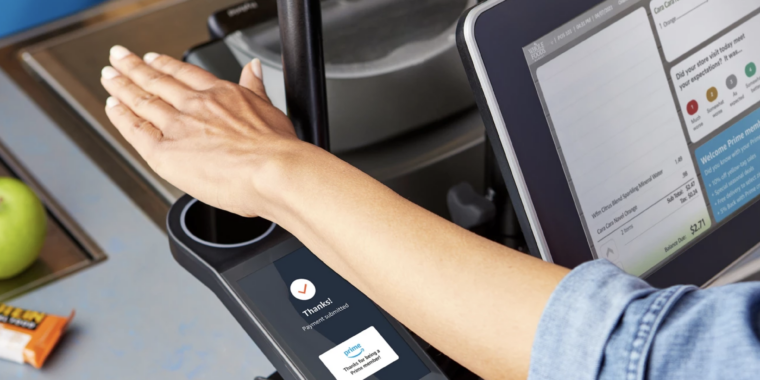 Amazon begins large-scale rollout of palmprint-based payments