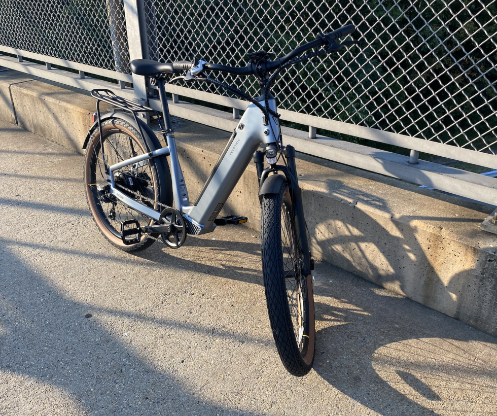 Front suspension smooths out bumps and handles hard braking.