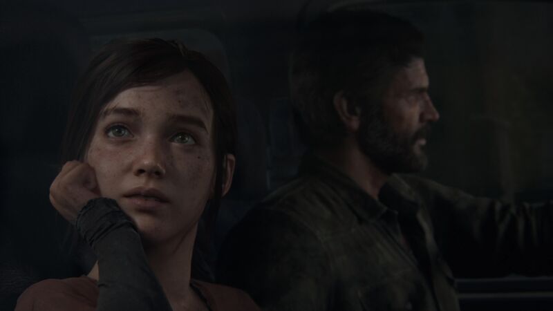 This moment from <em>The Last Of Us Pt 1</em> was captured as a real-time cinematic on PlayStation 5. All images of the PS5 version were directly captured by Ars Technica, except where noted (though Sony's own supplied screens are in line with how the game looks on current-gen hardware).
