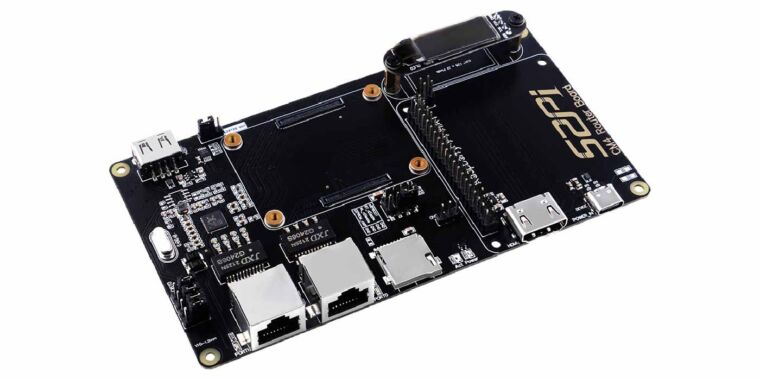 This 6-inch board turns a Raspberry Pi module into a DIY router