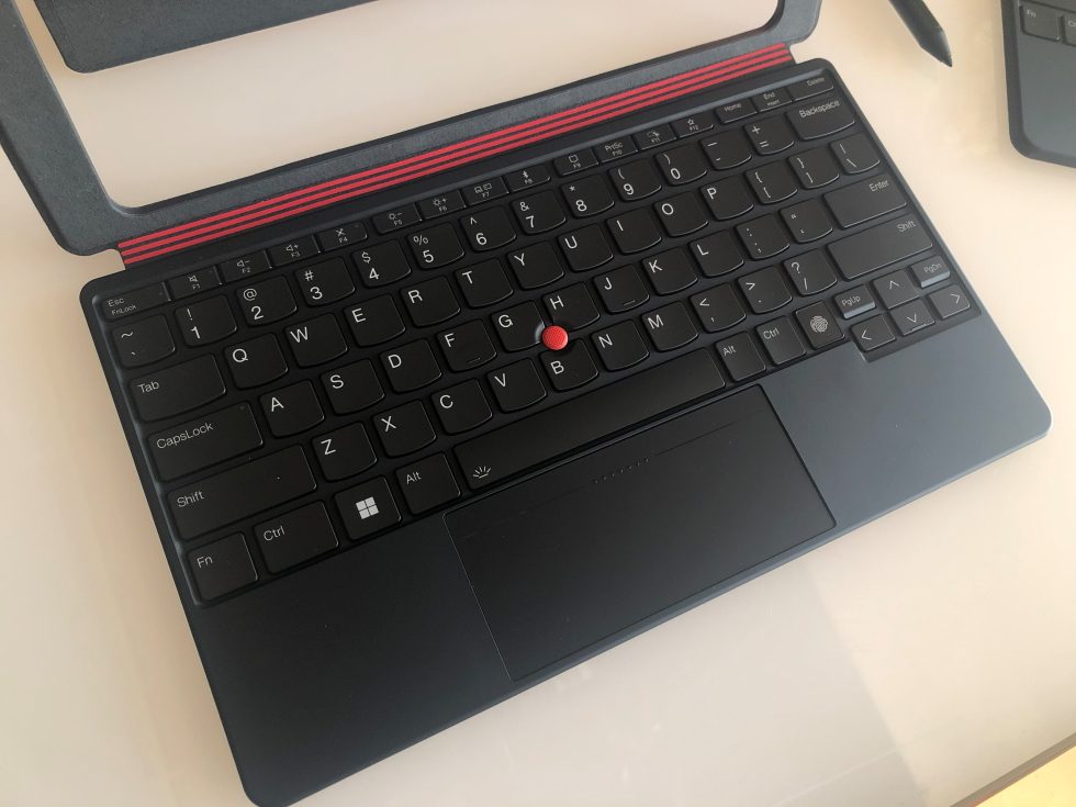 The foldable's optional Bluetooth keyboard. 