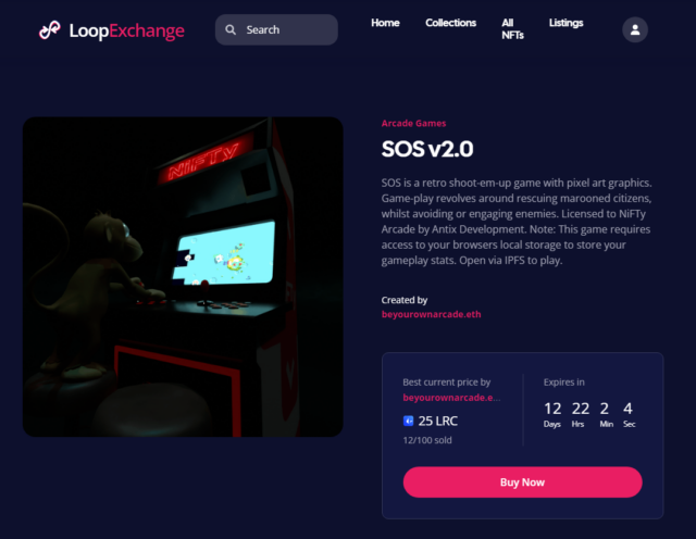 Ello is now selling what he says are fully licensed NiFTy Arcade games as NFTs on LoopExchange.