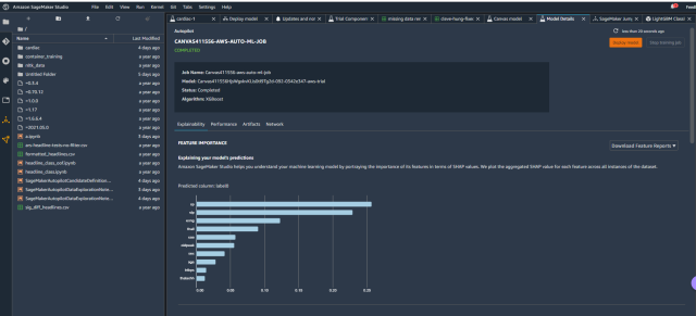 Sagemaker Canvas screenshot