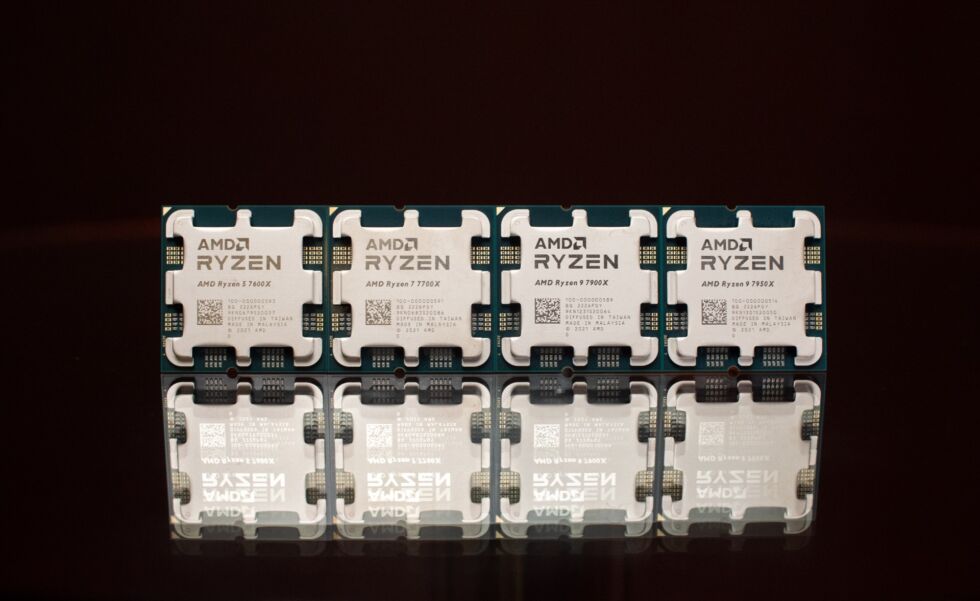 The first four CPUs in the Ryzen 7000 lineup.