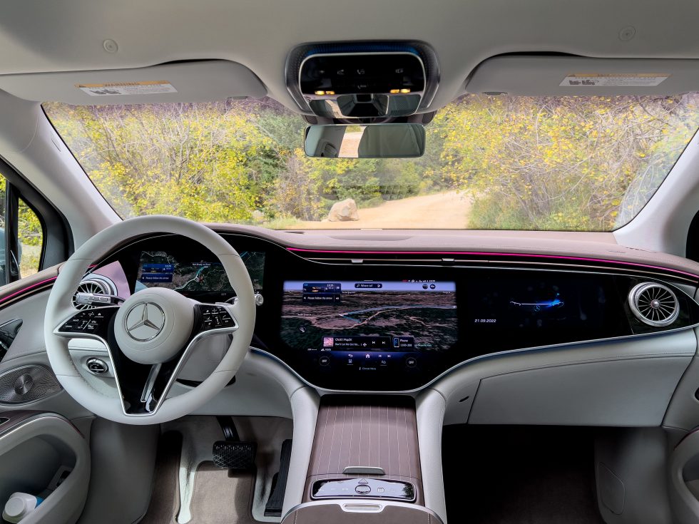 The 56-inch Hyperscreen is optional on the 450 and standard on the 580.