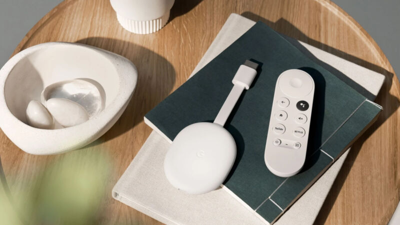 The new HD Chromecast. It only comes in white.