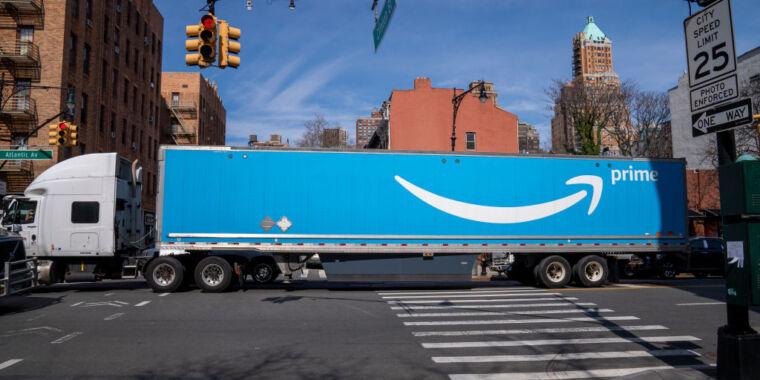 For years, people in cars stuck behind blue delivery trucks in traffic have echoed media reports criticizing Amazon for clogging American roadways. It