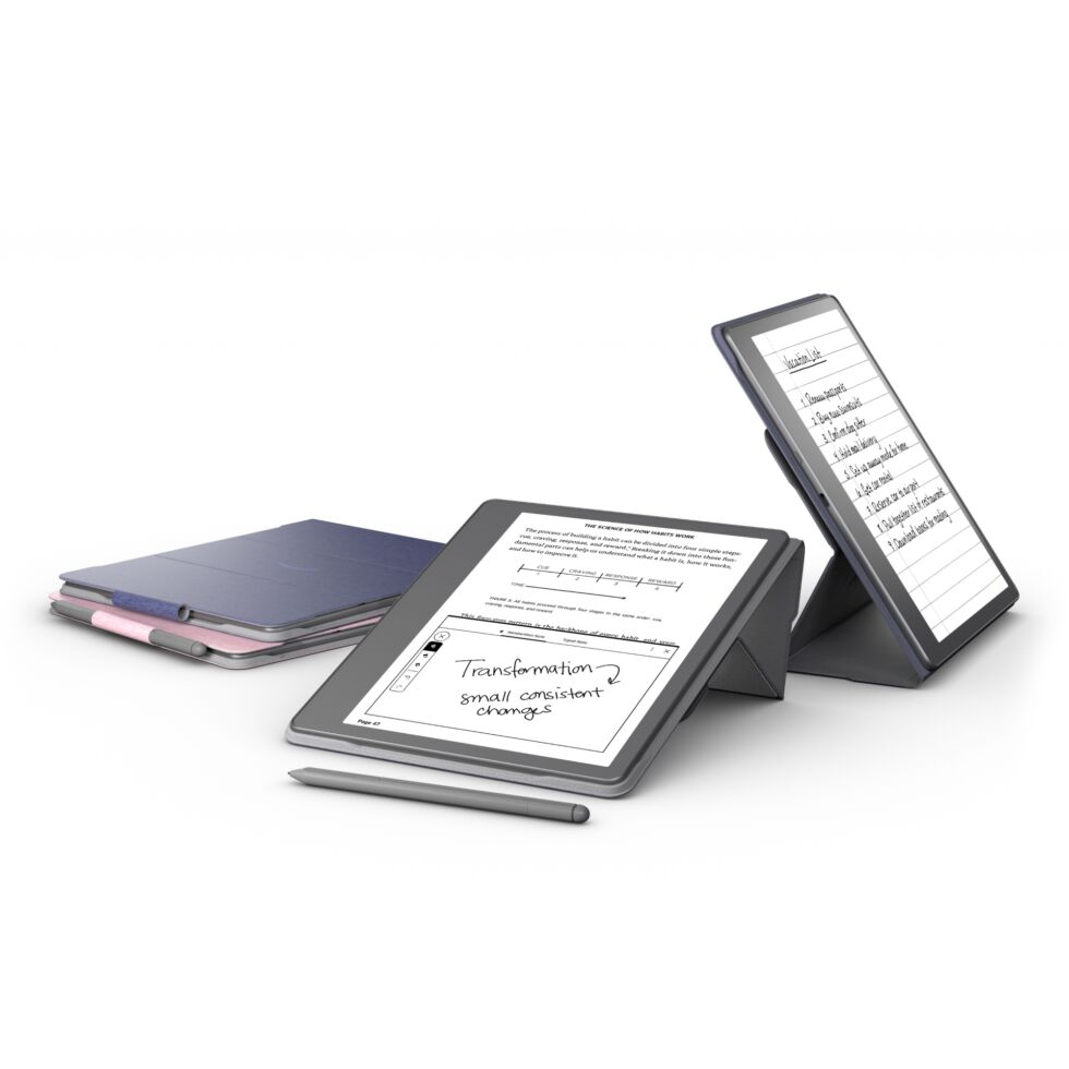 The Scribe's cases can hold the display at a couple of different angles, depending on whether you're reading or writing.