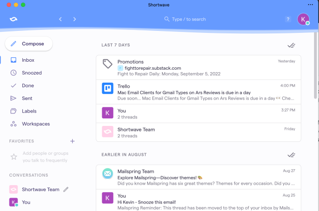 Shortwave is an intriguing option for those collaborating over email and those desperately missing Google's Inbox.