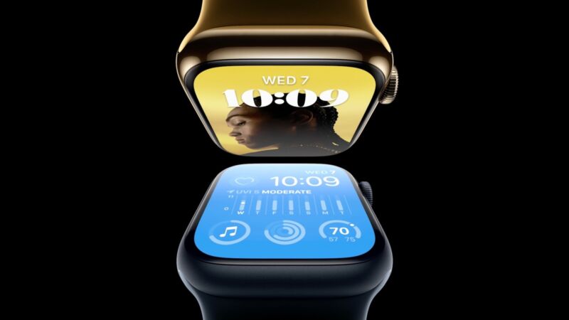 Apple Watch Series 8, announced at Apple's Far Out event on Sept. 7.