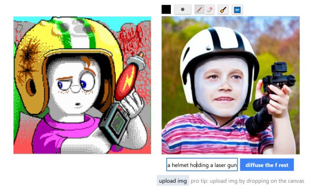 Nuestro rápido intento de img2img en Commander Keen no funcionó tan bien, lo que demuestra que actualmente se necesita mucha habilidad para crear un aviso para lograr buenos resultados.