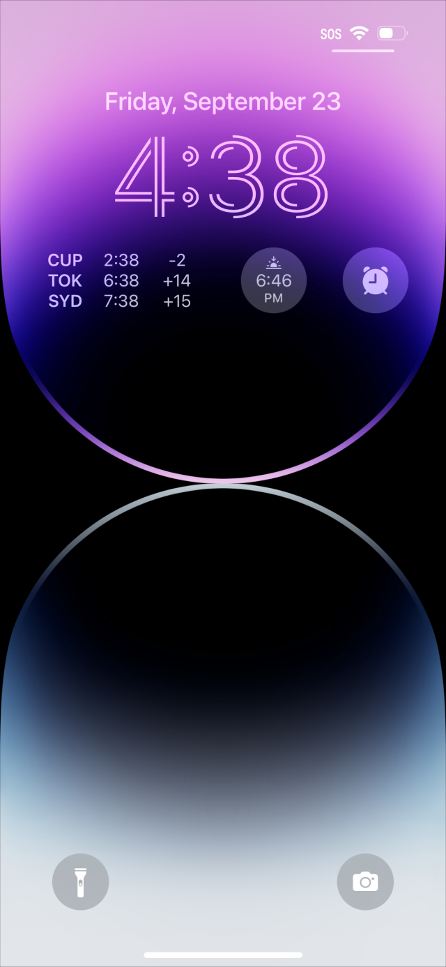 A colored pattern wallpaper made by Apple designers