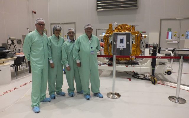 Preparing for the MICROSCOPE satellite launch in 2016.