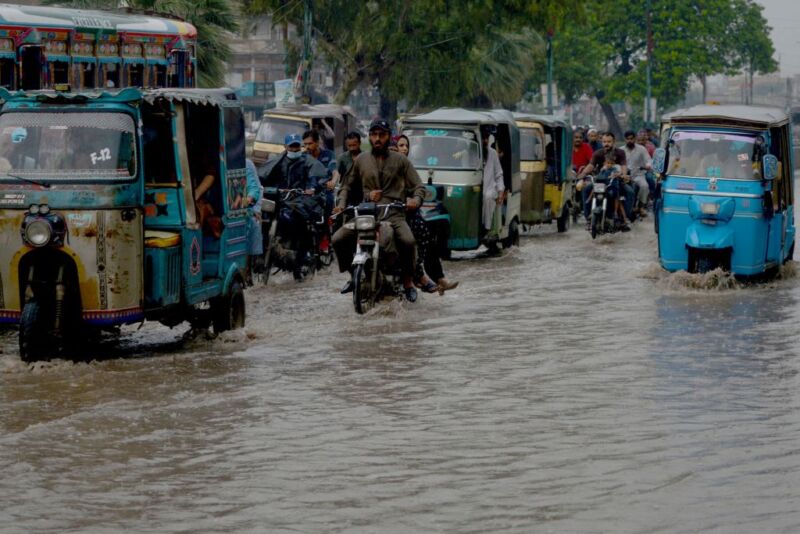 About a third of Pakistan flooded during the extreme monsoon in 2022, affecting an estimated 33 million people.