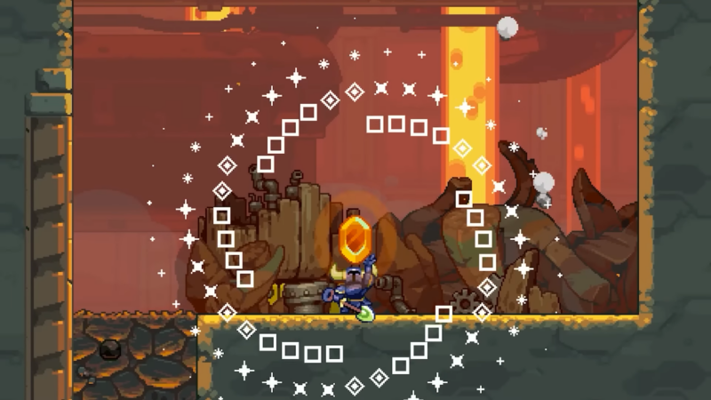 Dig deeply enough in <em>Shovel Knight Dig</em>, and you’ll find trippy treasure just like this.”/><figcaption class=