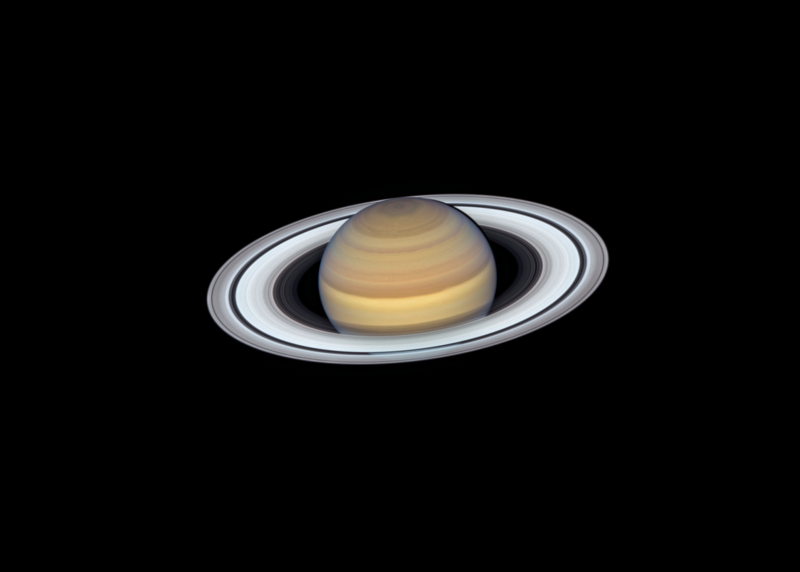 Imagen de Saturno y sus anillos.